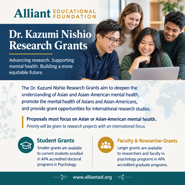 Dr. Kazumi Nishio Research Grants overview